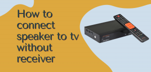 How to Connect Speakers to TV Without Receiver
